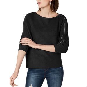 Bar III Black Ribbed Sweater